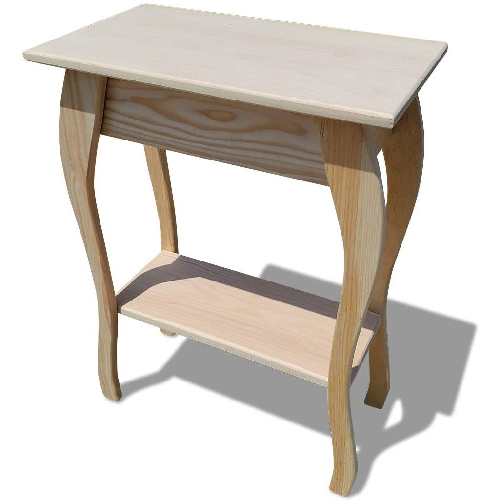 Slim Wooden End Table Amish Furniture | Thin Narrow Side Tables for Living Room, Hallway, or Nightstand-Peaceful Classics