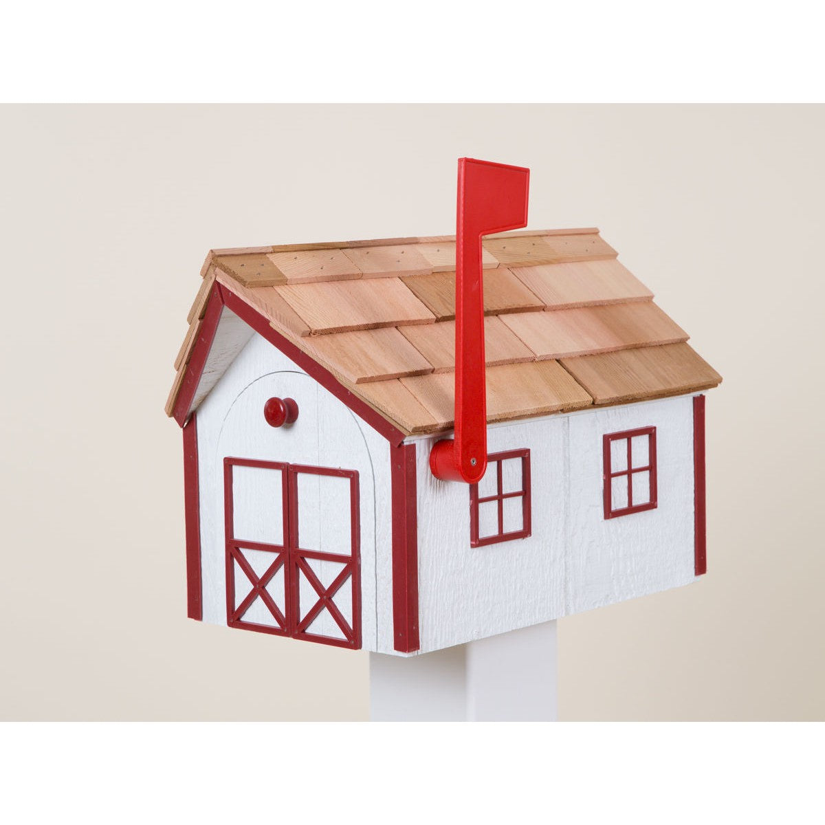Cedar Roof Wooden Mailbox-Peaceful Classics