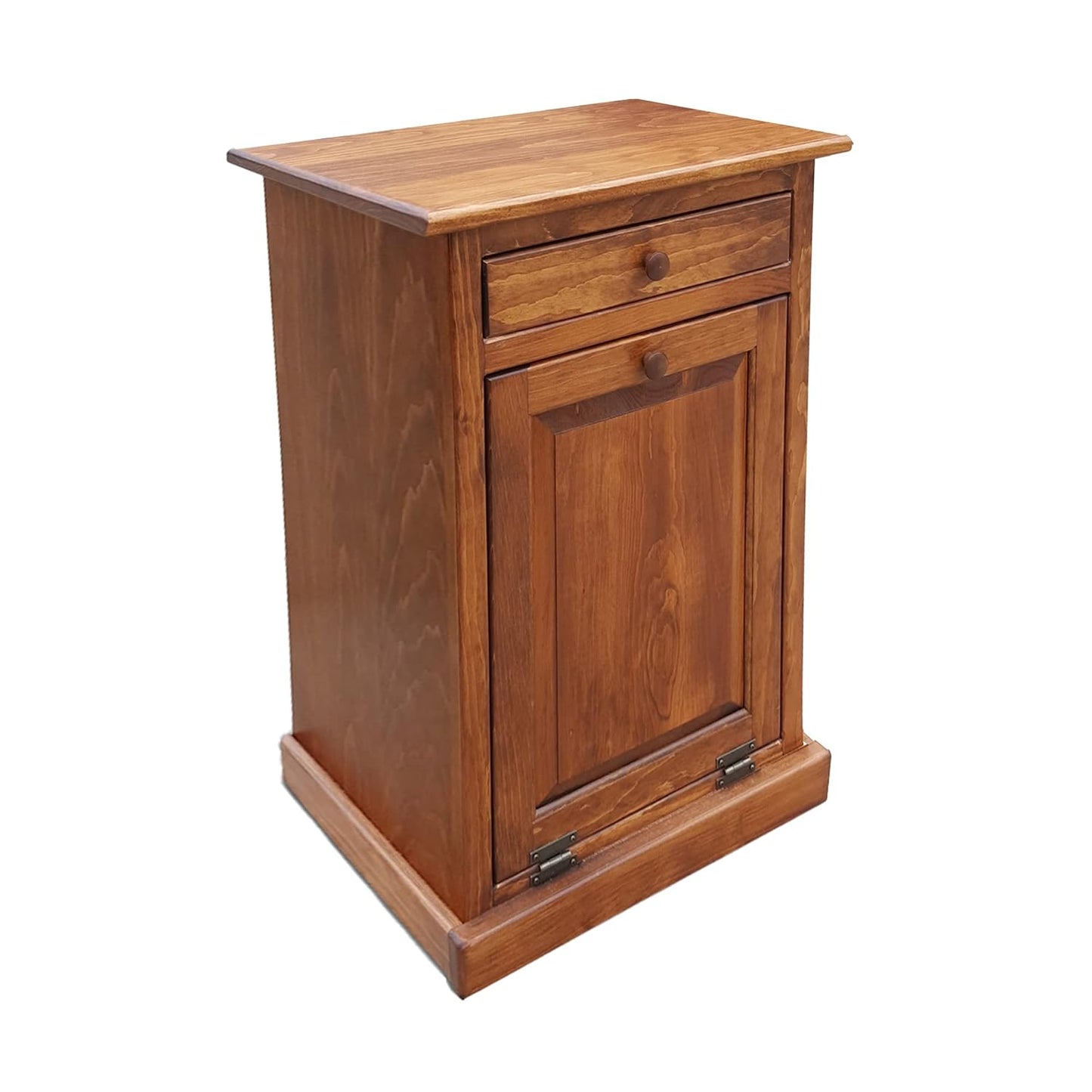 Solid Pine Pull Out Trash Cabinet