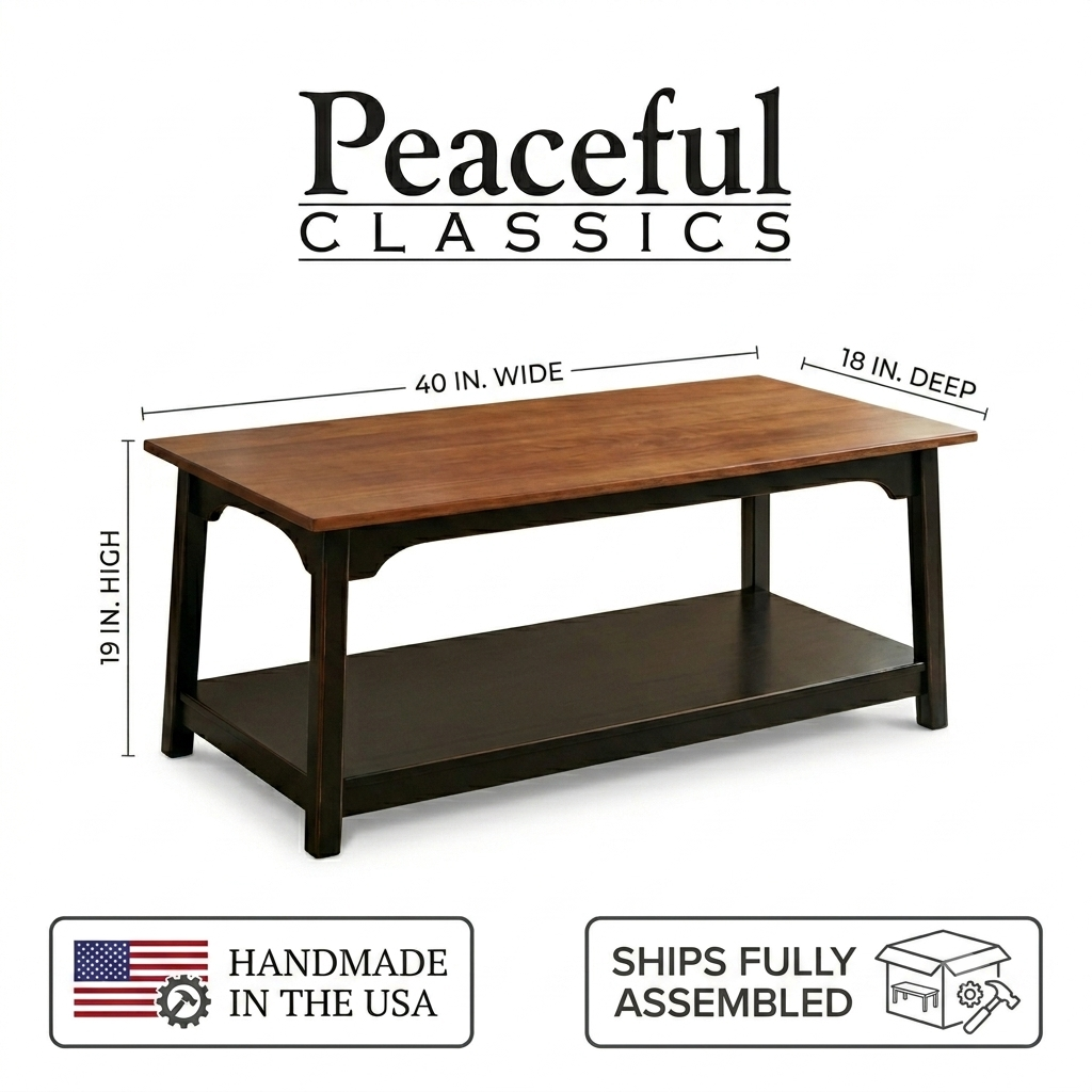 Pine Wood Shaker Coffee Table