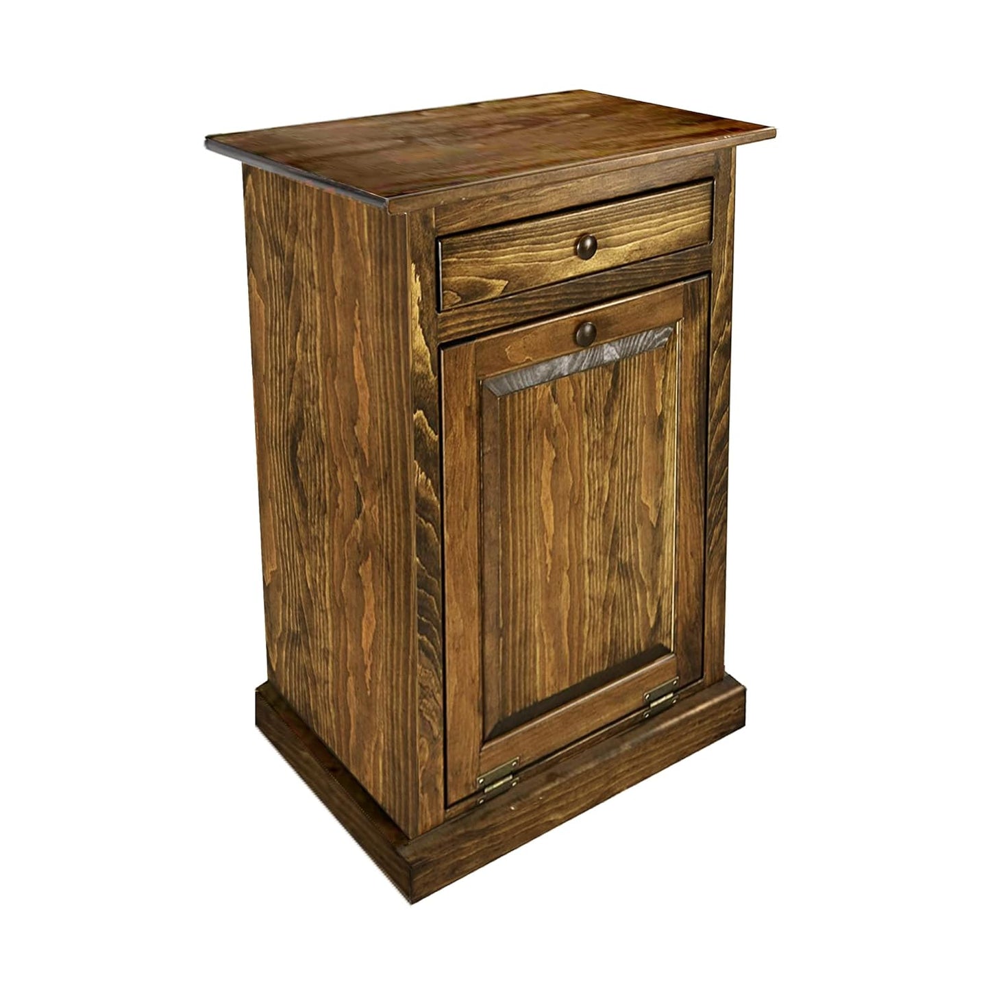 Solid Pine Pull Out Trash Cabinet