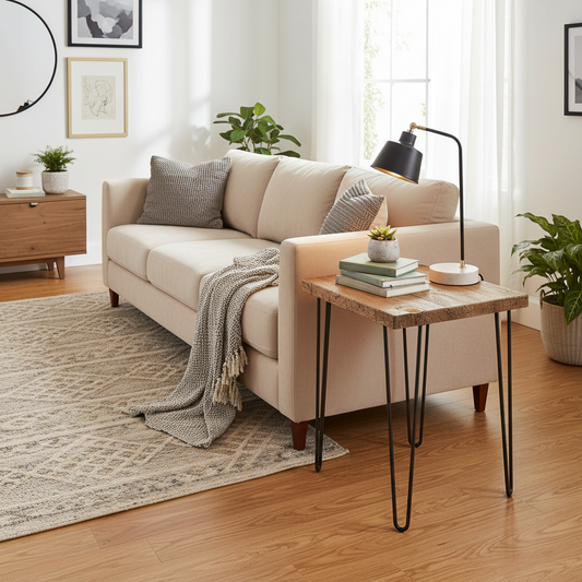 Hairpin Rustic End Table
