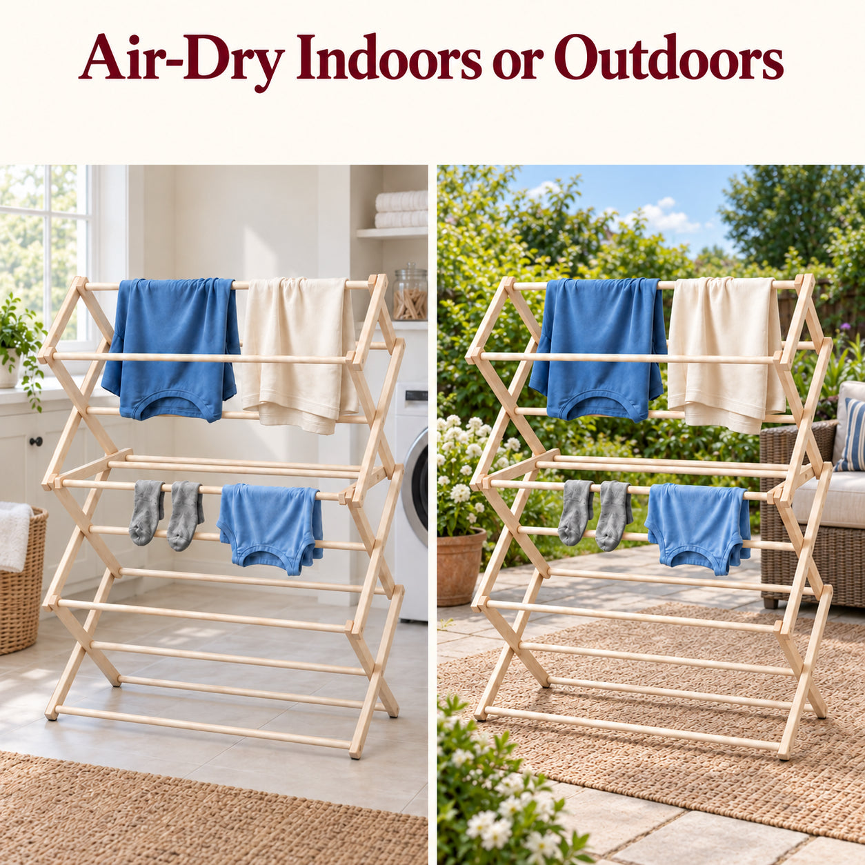 Foldable Clothes Drying Rack