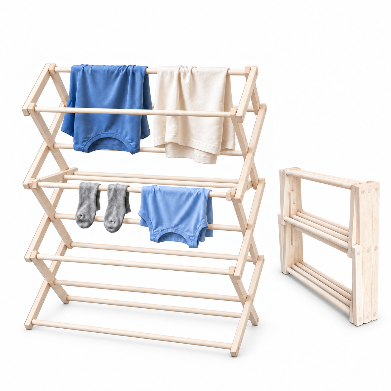 Foldable Clothes Drying Rack