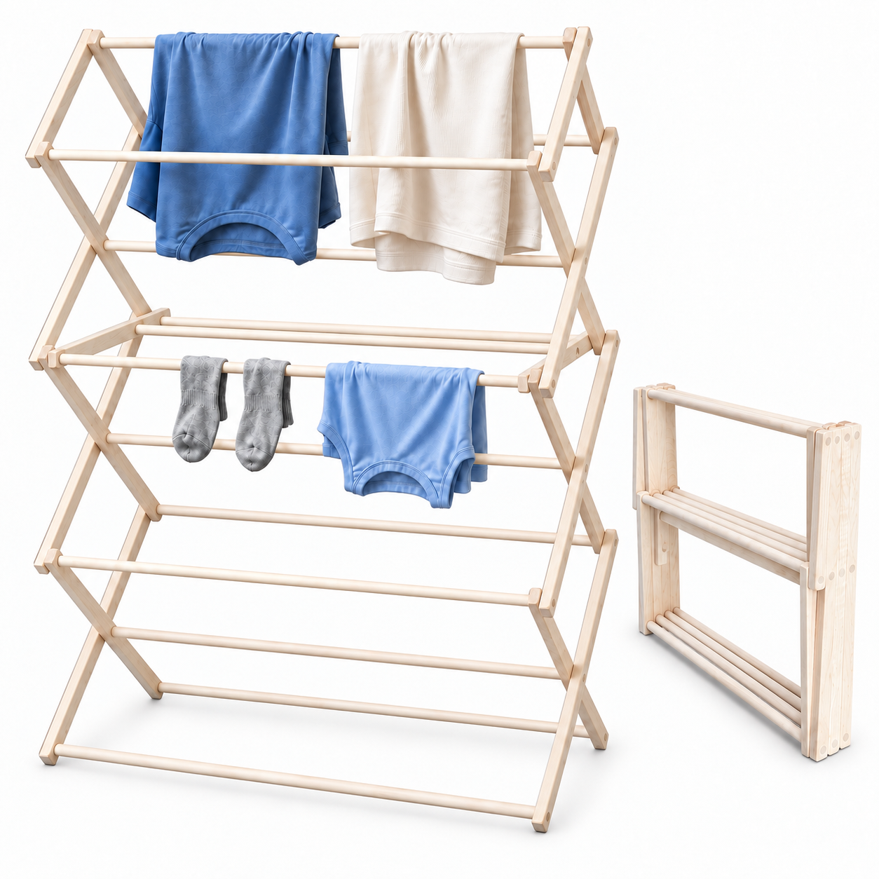 Foldable Clothes Drying Rack