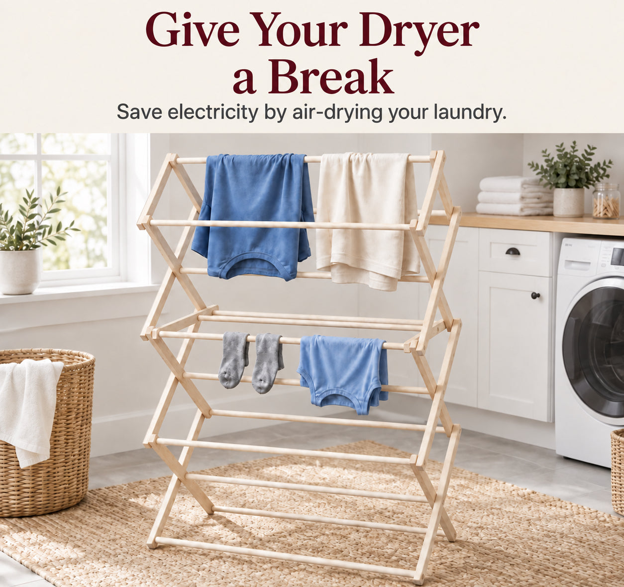 Foldable Clothes Drying Rack