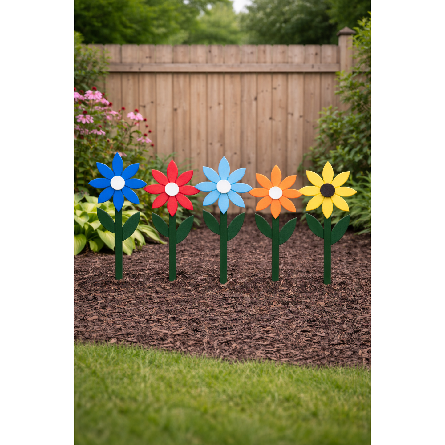 Handmade Poly Garden Flower Stake