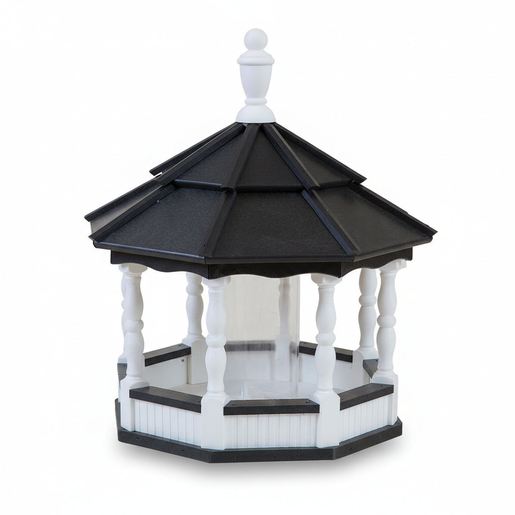 Maintenance Free Poly Post Mount Octagon Bird Feeder
