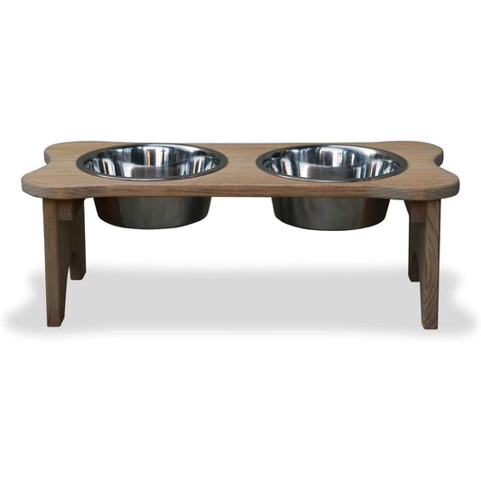 Dog Dish with Stainless Steel Bowls-Peaceful Classics