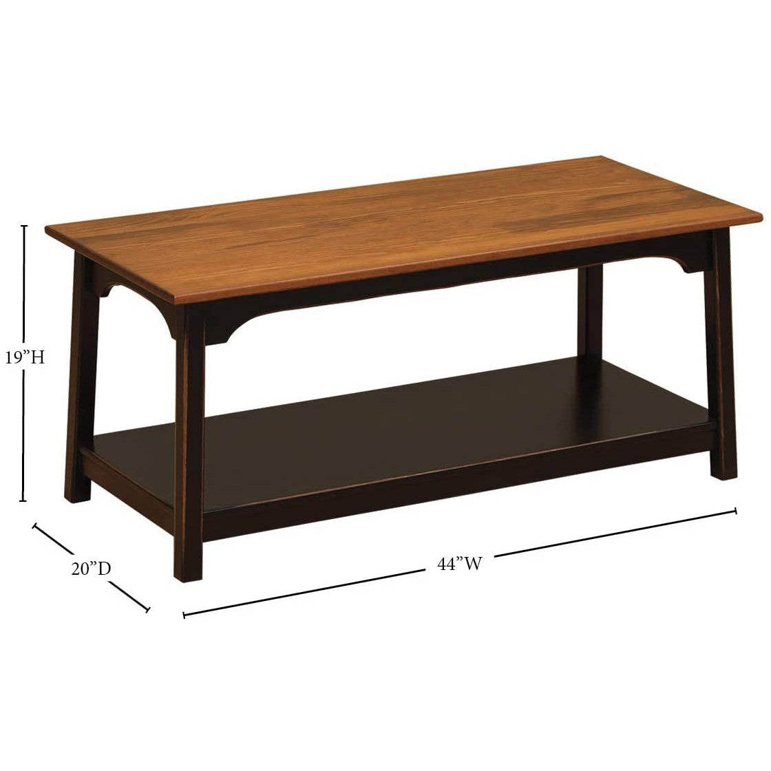 Pine Wood Shaker Coffee Table-Peaceful Classics