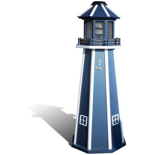 Medium Poly Solar Lighthouse - Navy-Peaceful Classics