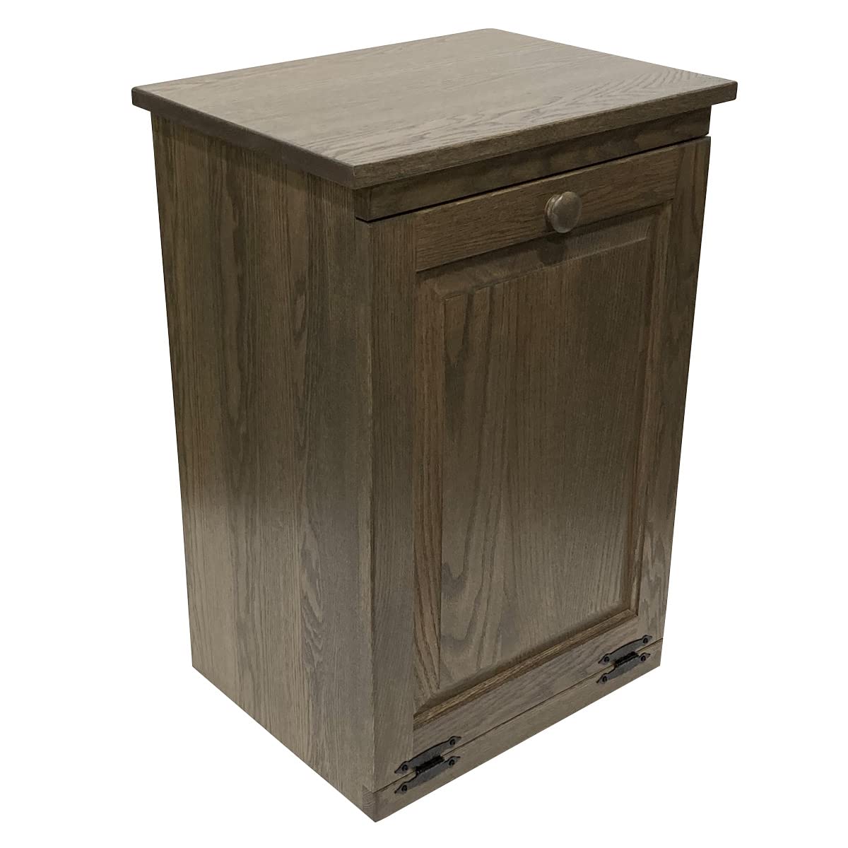 Solid Oak Hideaway Pull Out Garbage Cabinet-Peaceful Classics