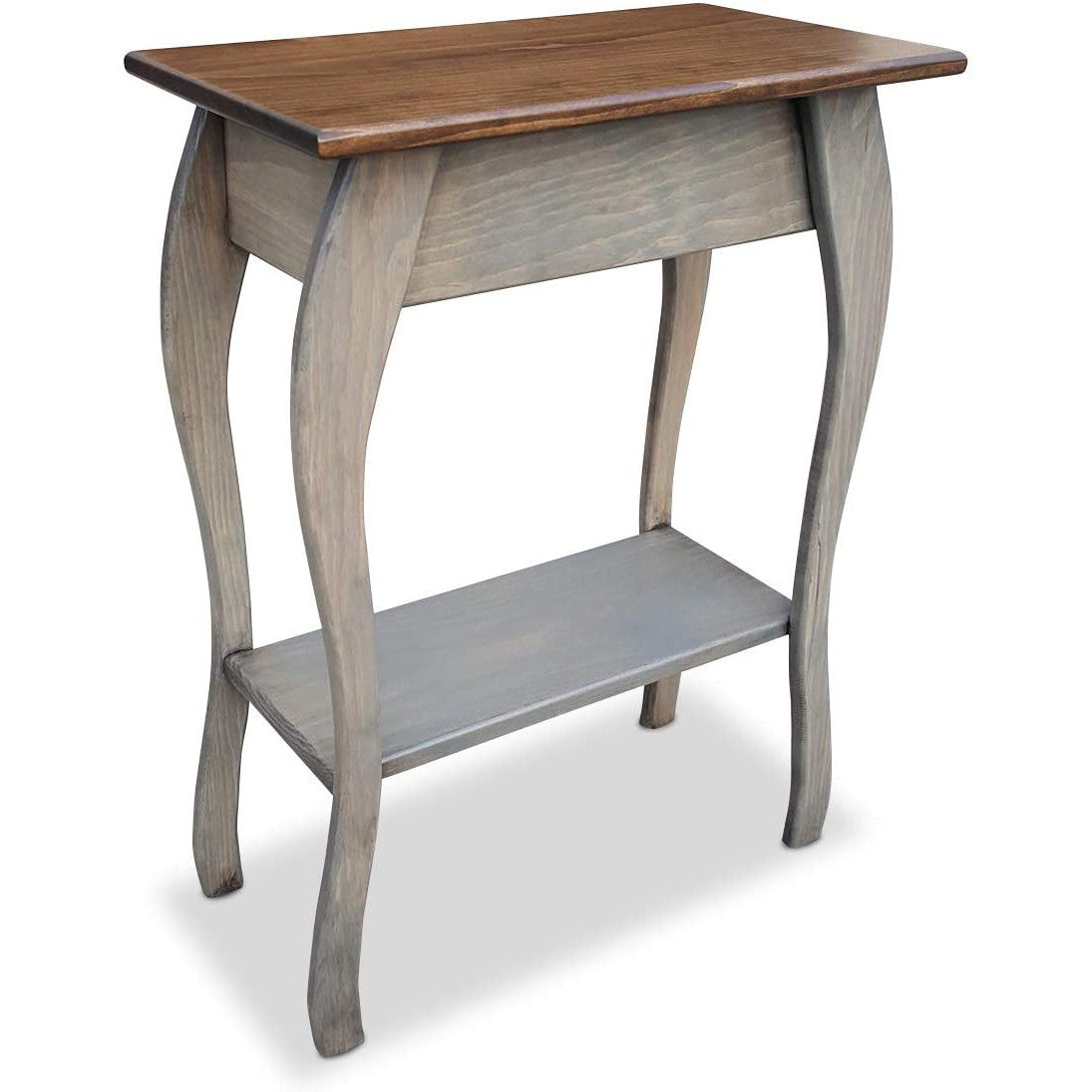 Slim Wooden End Table Amish Furniture | Thin Narrow Side Tables for Living Room, Hallway, or Nightstand-Peaceful Classics