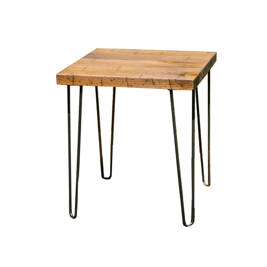 Hairpin Rustic End Table-Peaceful Classics