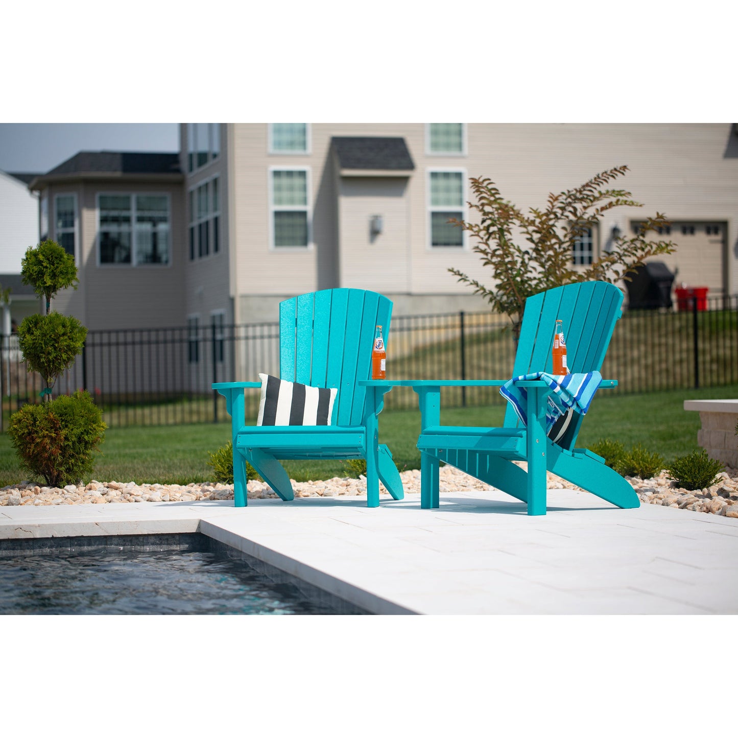 Maintenance Free Poly Fanback Adirondack Chair-Peaceful Classics