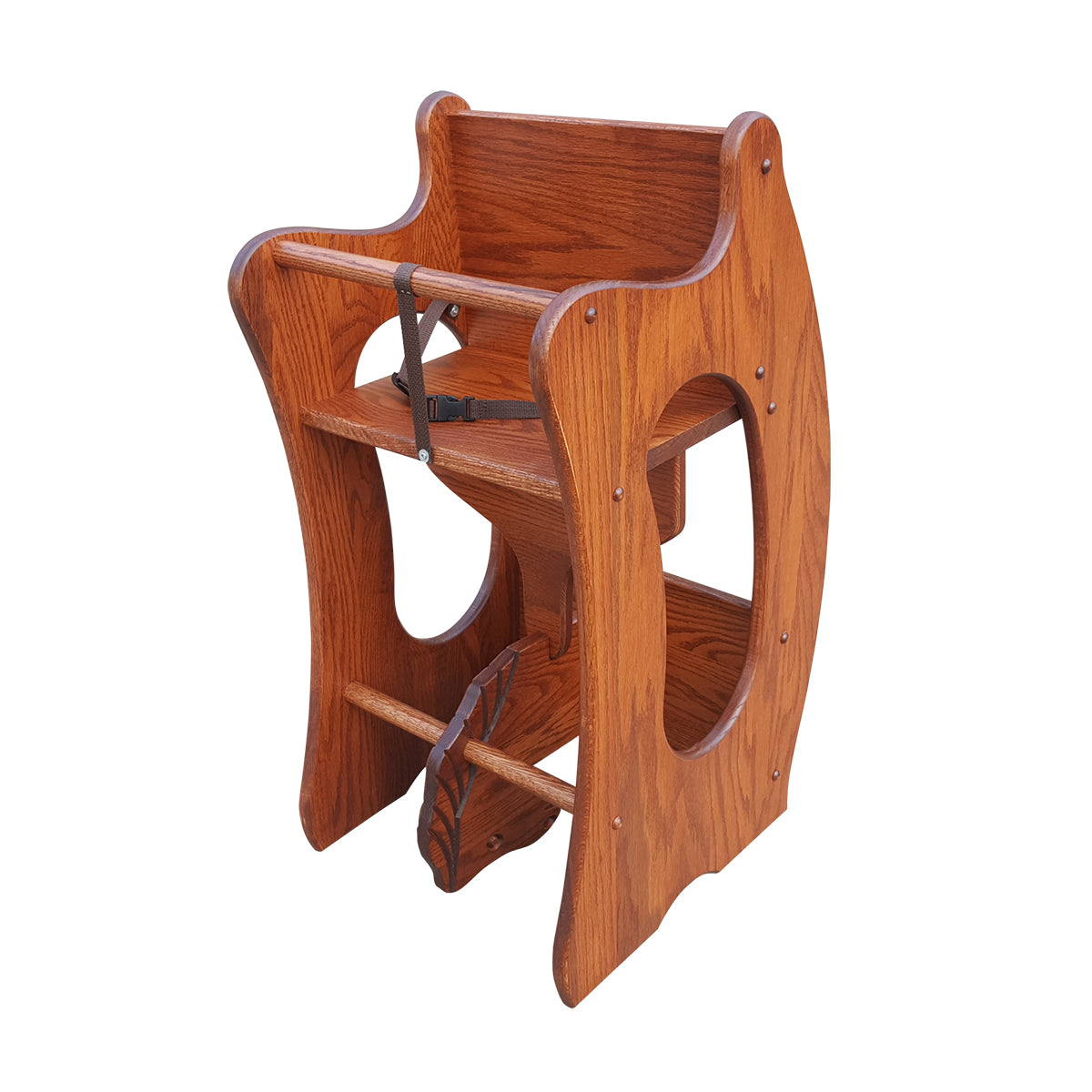 3-in-1 Children's High Chair, Wooden Rocking Horse, Writing Desk-Peaceful Classics