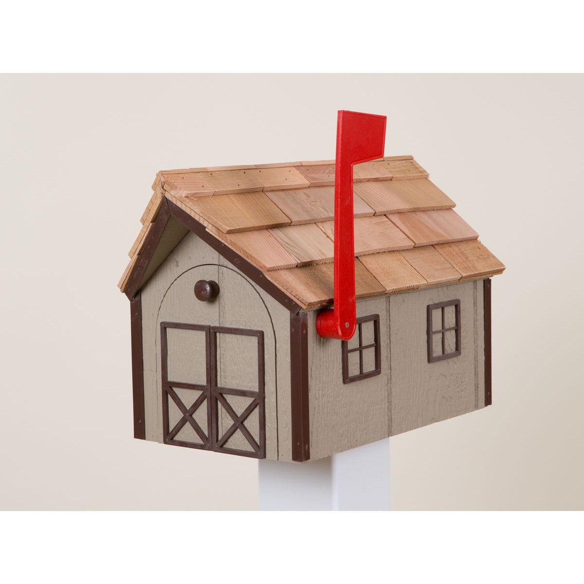 Cedar Roof Wooden Mailbox-Peaceful Classics